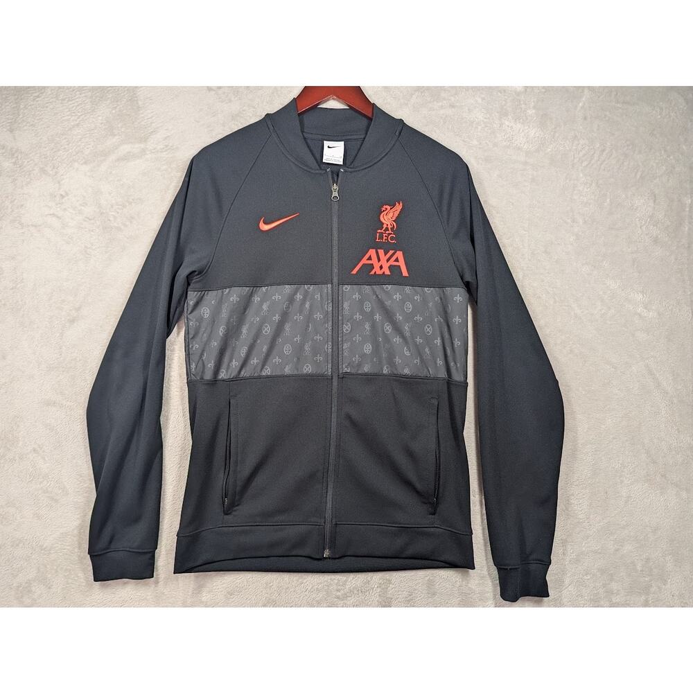 Liverpool FC Men's Soccer Track Jacket Size Small Black/Crimson DA2774-011 $110